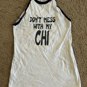 American Apparel White and Black Tank Top